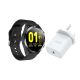 Xcell Smart Watch Classic 3 Talk Lite Black Silicon Strap + Xcell High Power 20W AC Adapter