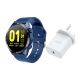 Xcell Smart Watch Classic 3 Talk Lite Blue Silicon Strap + Xcell High Power 20W AC Adapter