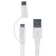 Huawei 2-In-1 MicroUSB And Type-C Cable 150 Cm White