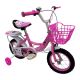 12 Inch Kids Bicycle with front basket and support wheels, Pink FN2028-12