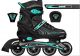 Soccerex adjustable Inline and balanced roller skates Combo Set for Kids, Black & Green LF 6, Large 39-42