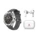 Swiss Military Dom Smart Watch Silicon Strap Gray + Swiss Military Delta True Wireless Earbuds White