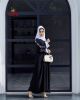 Handworked Black Closed Abaya