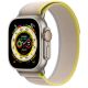 Apple Watch Ultra GPS + Cellular, 49mm Titanium Case with Yellow/Beige Trail Loop, M/L