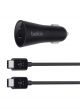 Belkin USB-C Car Charger With Cable Black