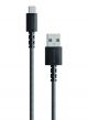 Anker Powerline USB To USB-C Data Sync And Charging Cable 3feet Black Silver