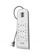Belkin 6 Outlet Surge Protection Strip With 2 USB Port White/Grey