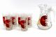 Tariq Glass Omroc Rose Beverage Set 1+6 Printed - Assorted Designs