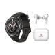 Swiss Military Dom Smart Watch Silicon Strap Black + Swiss Military Delta True Wireless Earbuds White