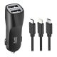Xcell Car Charger With iPhone Micro USB Cable CC101M